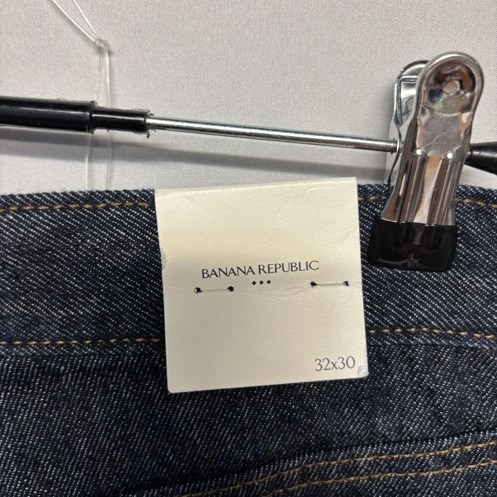 NWT Banana Republic Men Athletic Fit Jeans Size 32x30 Blue Denim C128 -1